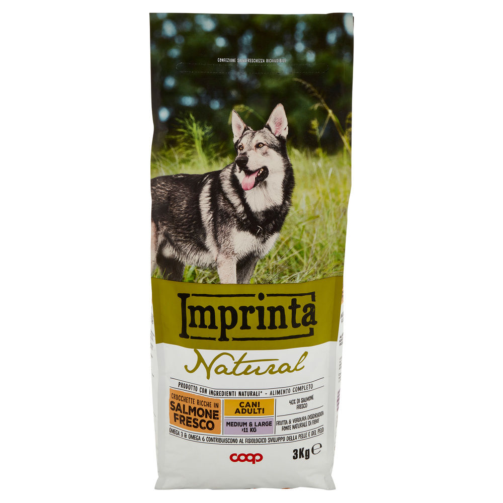 SECCO CANE CROCCHETTE NATURALI SALMONE TG.MED/LARGE CANE IMPRINTA COOP KG3 - 4