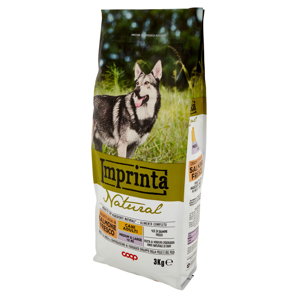 SECCO CANE CROCCHETTE NATURALI SALMONE TG.MED/LARGE CANE IMPRINTA COOP KG3 - 7