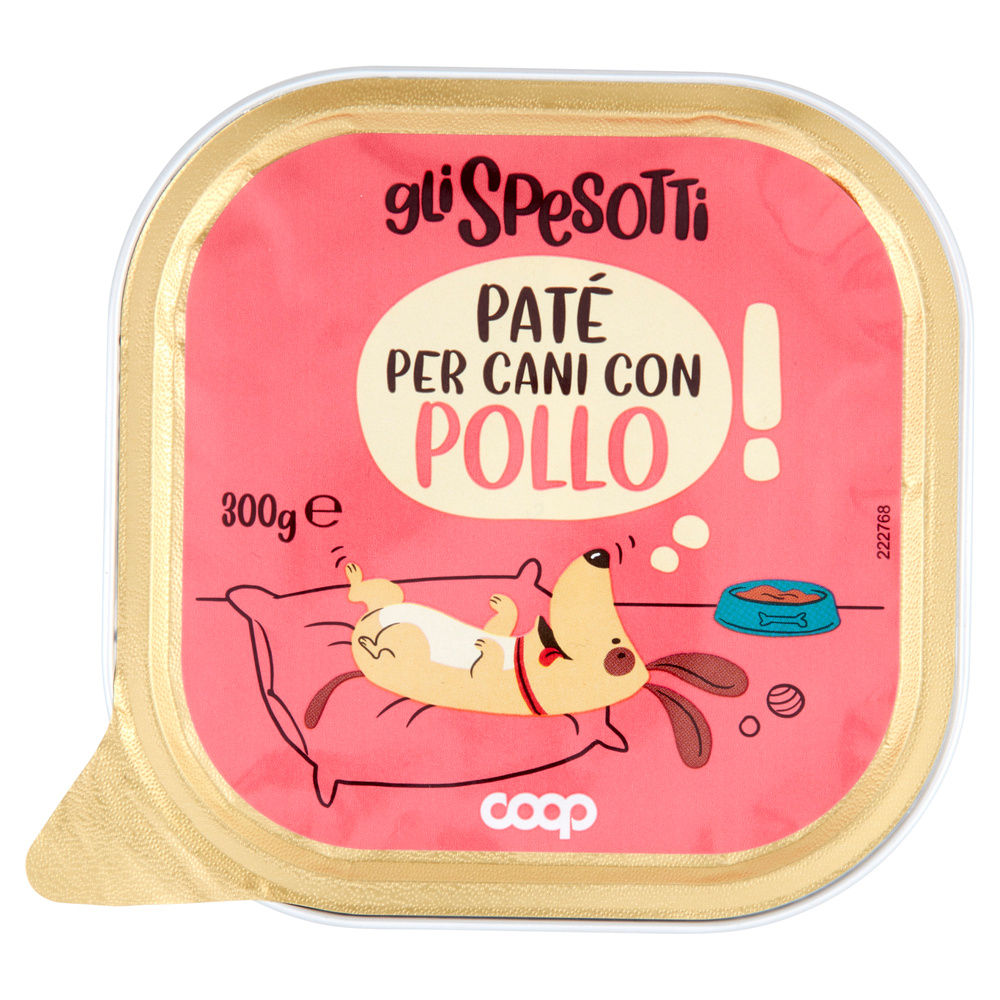 UMIDO CANE PATÈ PER CANE POLLO VASCHETTA GLI SPESOTTI COOP G300 - 6