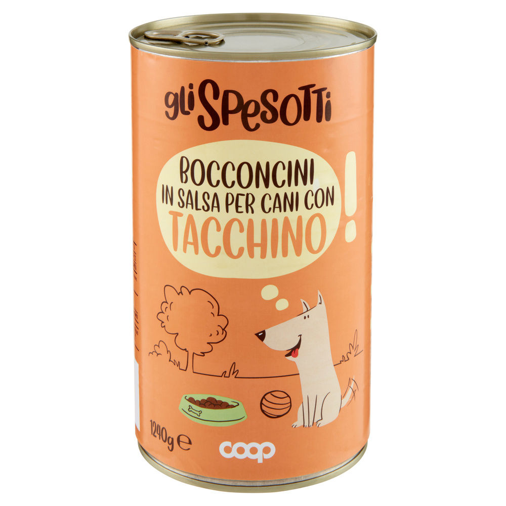 UMIDO CANE BOCCONCINI PER CANI TACCHINO LATTINA GLI SPESOTTI COOP KG 1,24 - 2