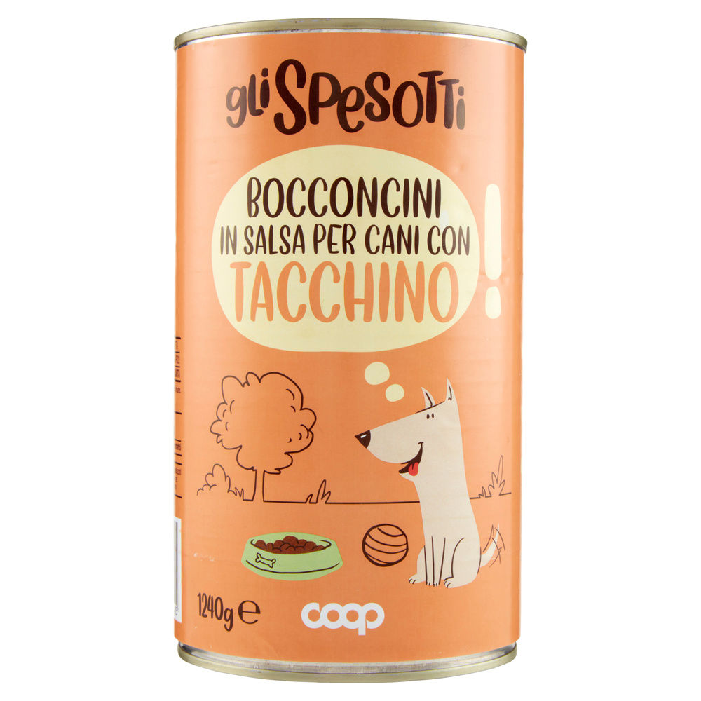 UMIDO CANE BOCCONCINI PER CANI TACCHINO LATTINA GLI SPESOTTI COOP KG 1,24 - 3