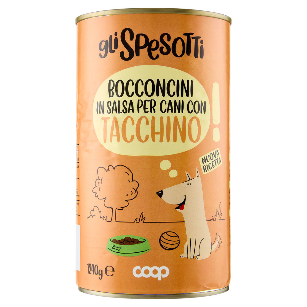 UMIDO CANE BOCCONCINI PER CANI TACCHINO LATTINA GLI SPESOTTI COOP KG 1,24 - 0