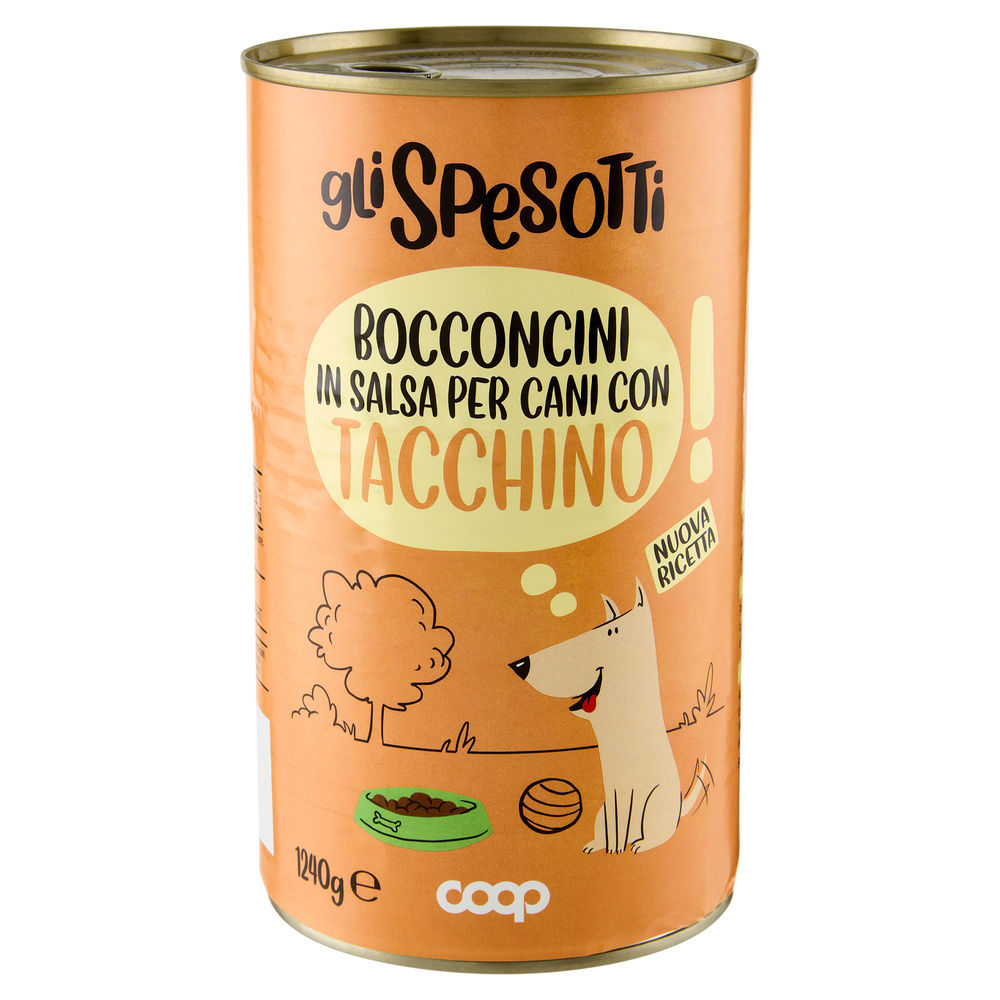 UMIDO CANE BOCCONCINI PER CANI TACCHINO LATTINA GLI SPESOTTI COOP KG 1,24 - 15