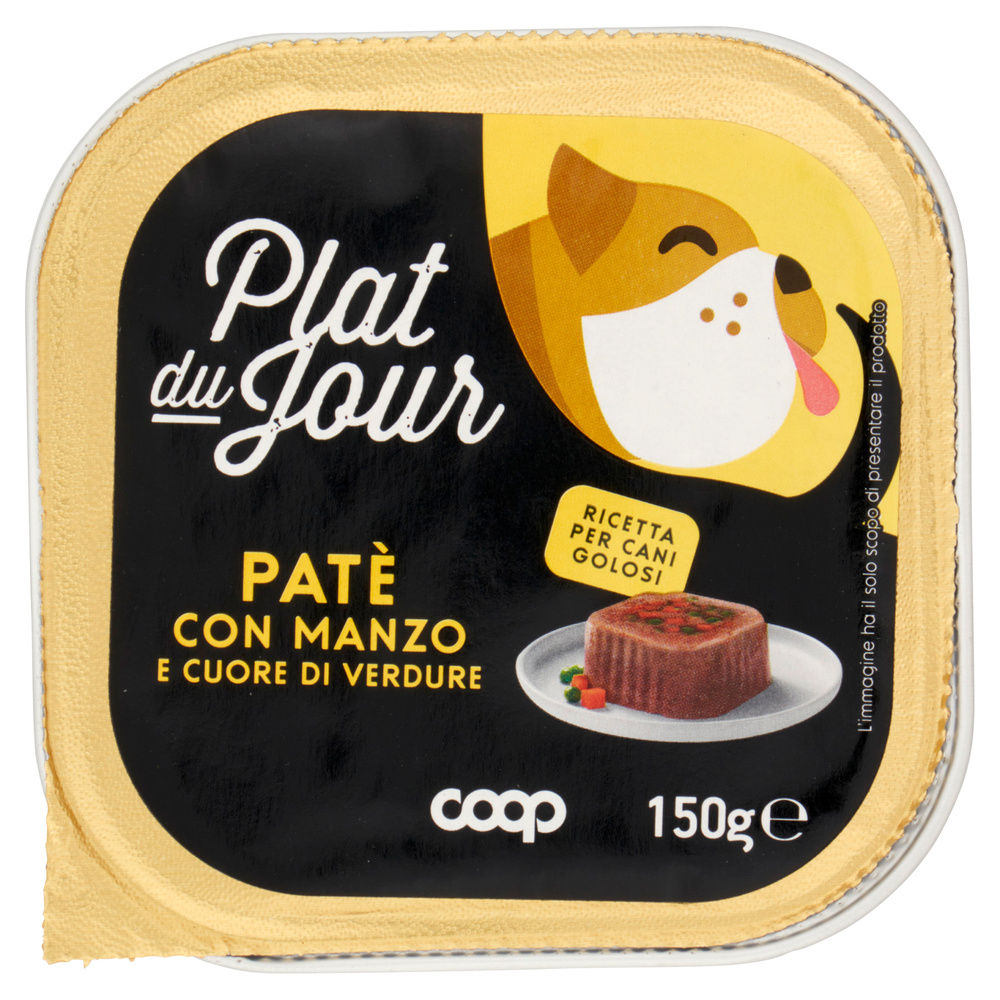 UMIDO CANE PATÉ CANE MANZO E CUORE DI VERDURE PLAT DU JOUR COOP G 150 - 6