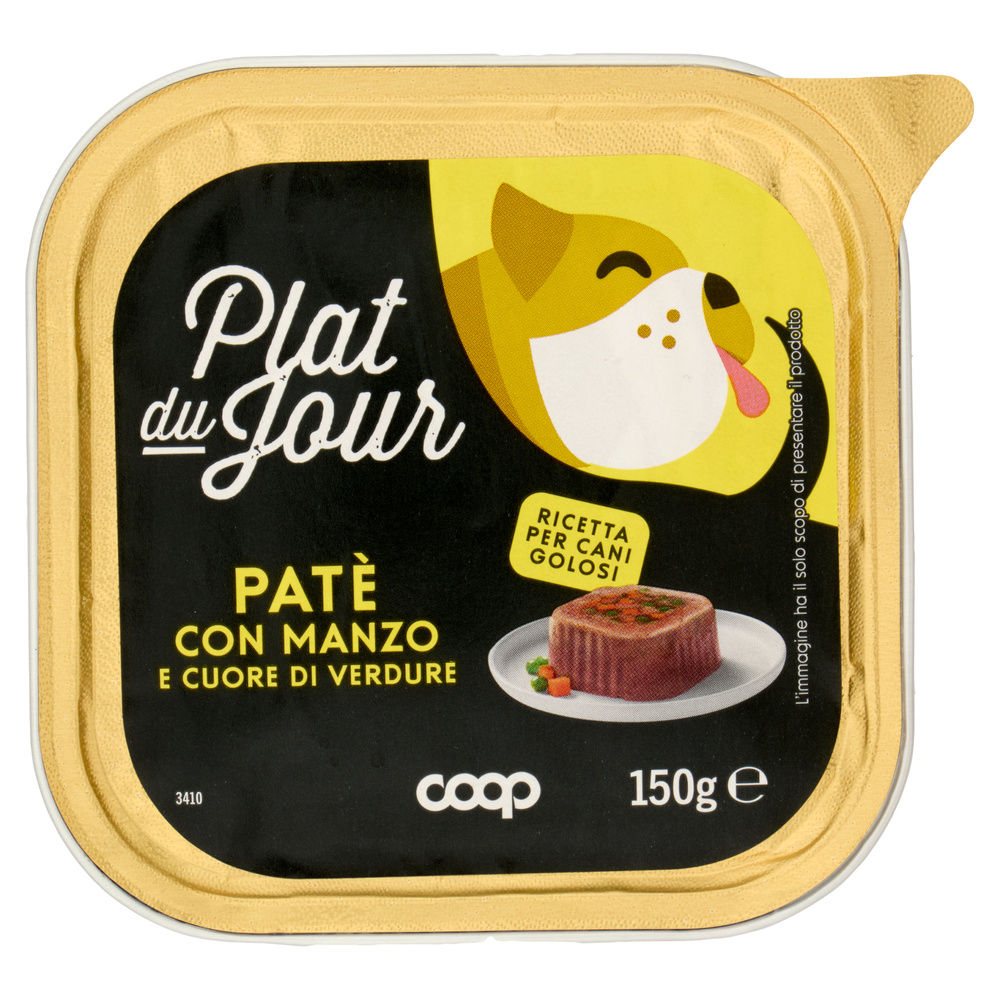 UMIDO CANE PATÉ CANE MANZO E CUORE DI VERDURE PLAT DU JOUR COOP G 150 - 13