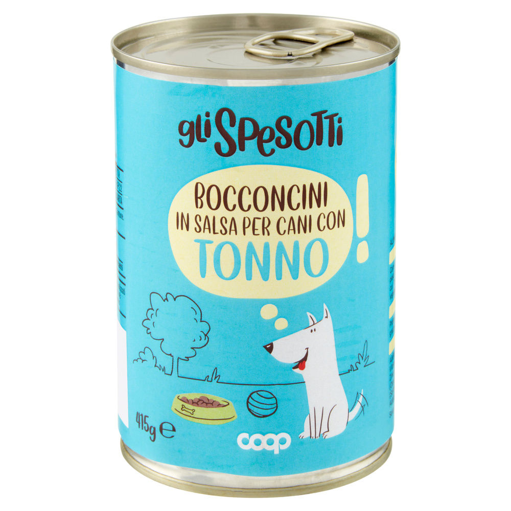 UMIDO CANE BOCCONCINI PER CANI TONNO E CAROTE LATTINA GLI SPESOTTI COOP G415 - 2