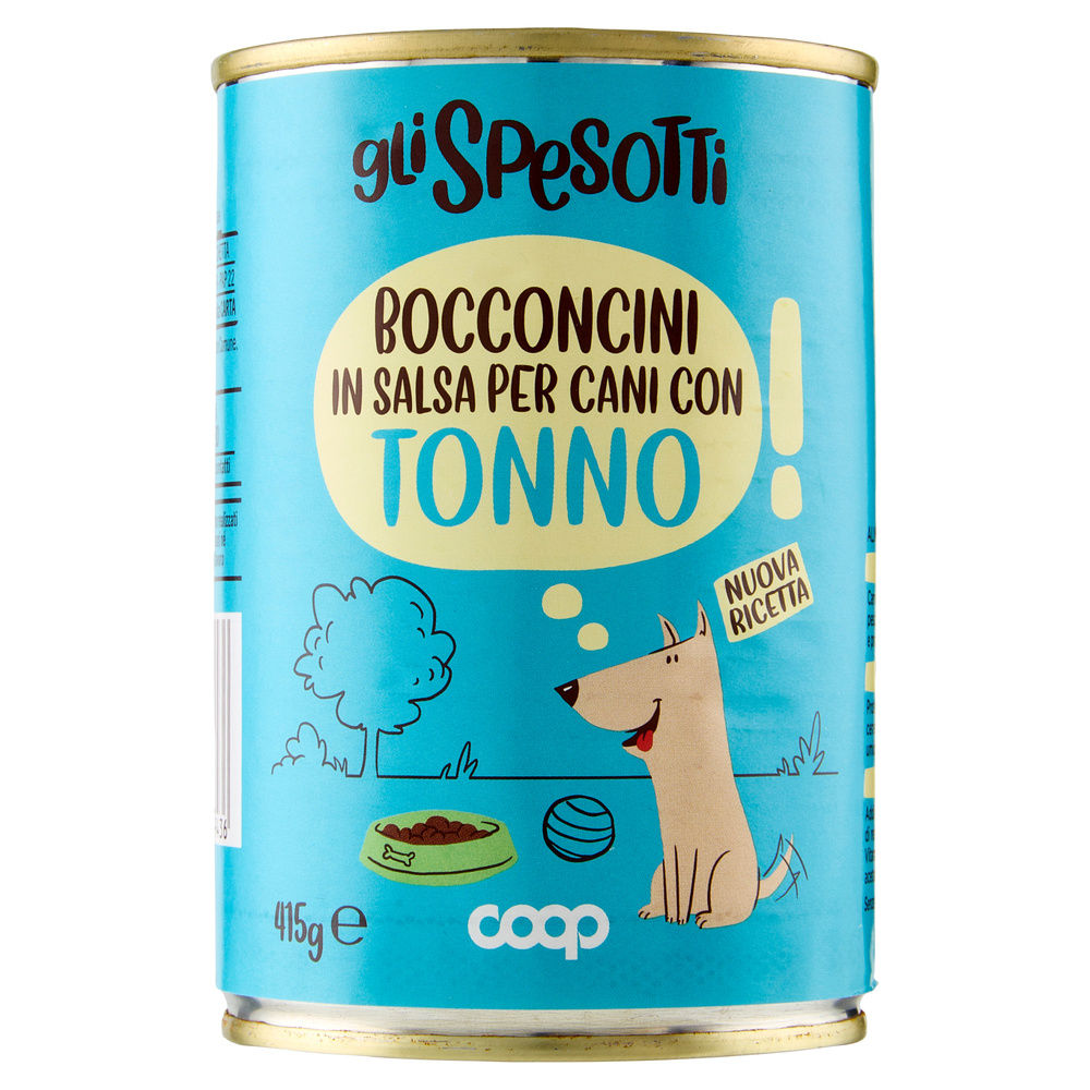 UMIDO CANE BOCCONCINI PER CANI TONNO E CAROTE LATTINA GLI SPESOTTI COOP G415 - 14