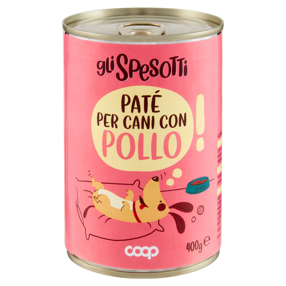 UMIDO CANE PATE' PER CANI POLLO LATTINA GLI SPESOTTI COOP G400 - 2