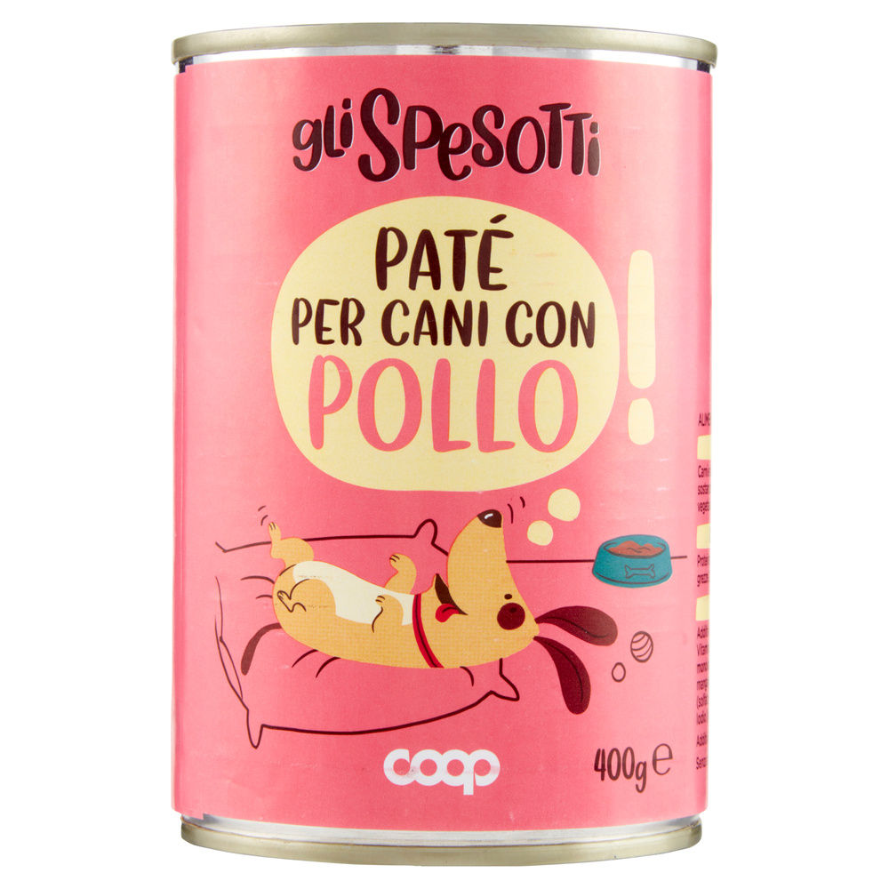 UMIDO CANE PATE' PER CANI POLLO LATTINA GLI SPESOTTI COOP G400 - 3