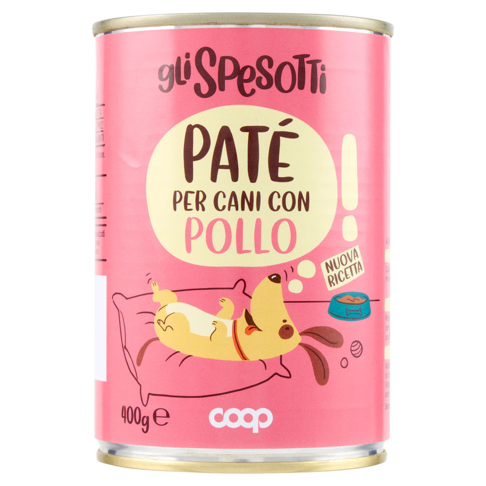 UMIDO CANE PATE' PER CANI POLLO LATTINA GLI SPESOTTI COOP G400 - 0