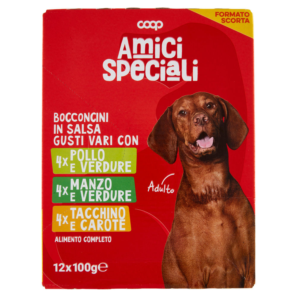 UMIDO CANE MULTIPACK BUSTE BOCCON.SALSA GUSTI ASS.TI AMICI SPEC. COOP G100X12 - 4