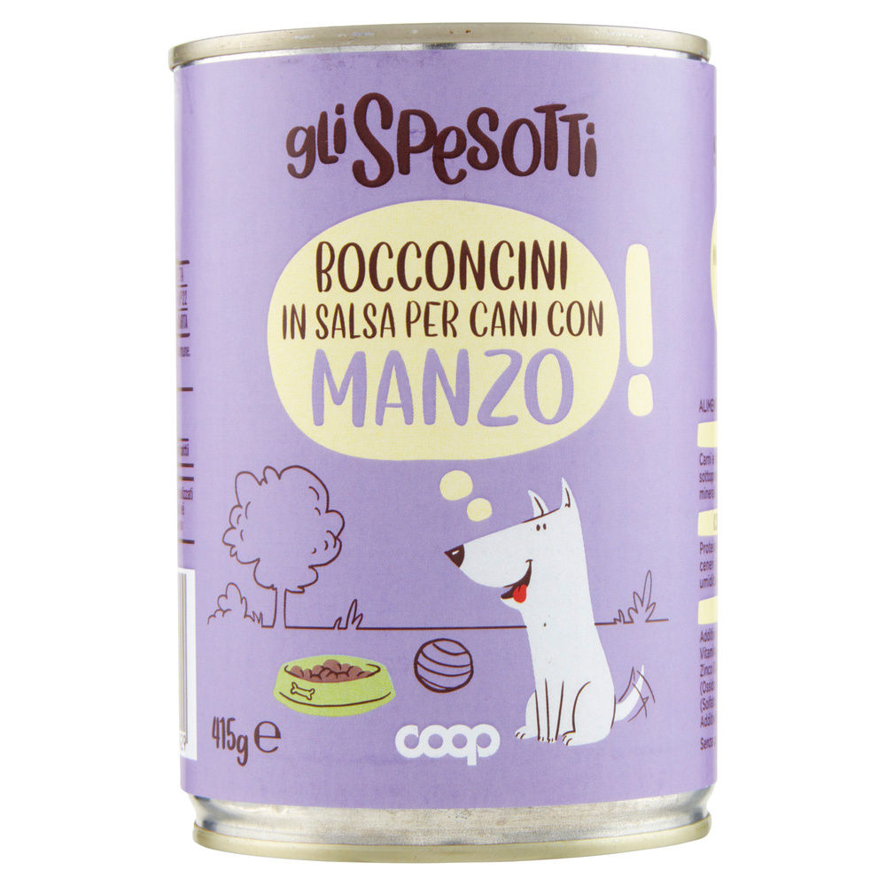 UMIDO CANE BOCCONCINI PER CANI MANZO LATTINA GLI SPESOTTI COOP G415 - 5