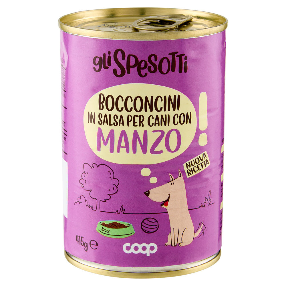 UMIDO CANE BOCCONCINI PER CANI MANZO LATTINA GLI SPESOTTI COOP G415 - 9