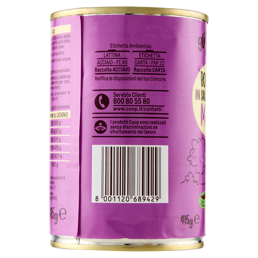 UMIDO CANE BOCCONCINI PER CANI MANZO LATTINA GLI SPESOTTI COOP G415 - 14