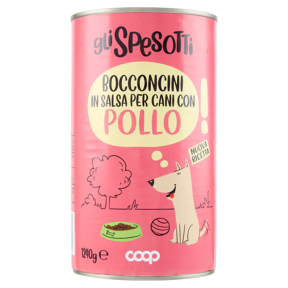 UMIDO CANE BOCCONCINI PER CANI POLLO LATTINA GLI SPESOTTI COOP KG 1,24 - 15