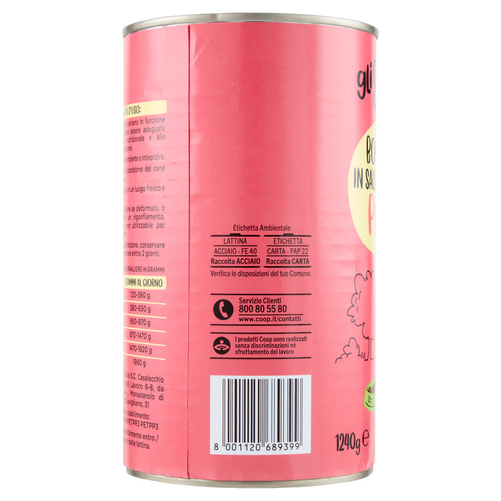 UMIDO CANE BOCCONCINI PER CANI POLLO LATTINA GLI SPESOTTI COOP KG 1,24 - 14