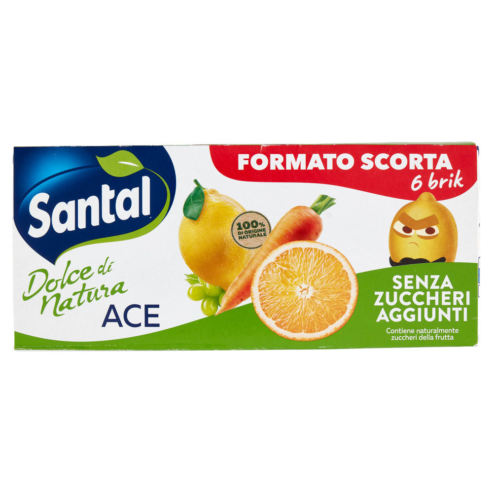 SUCCO SENZA ZUCCHERI AGGIUNTI ACE SANTAL ML 200X6 - 7