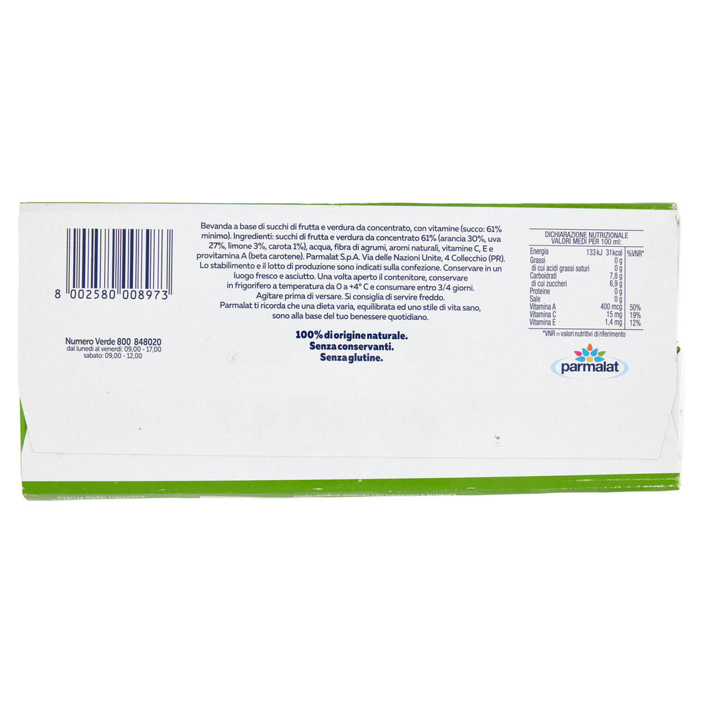 SUCCO SENZA ZUCCHERI AGGIUNTI ACE SANTAL ML 200X6 - 4