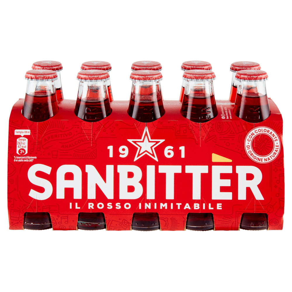 APERITIVO ANALCOLICO SANBITTER ROSSO SAN PELLEGRINO CLUSTER VETRO ML 100X10 - 8