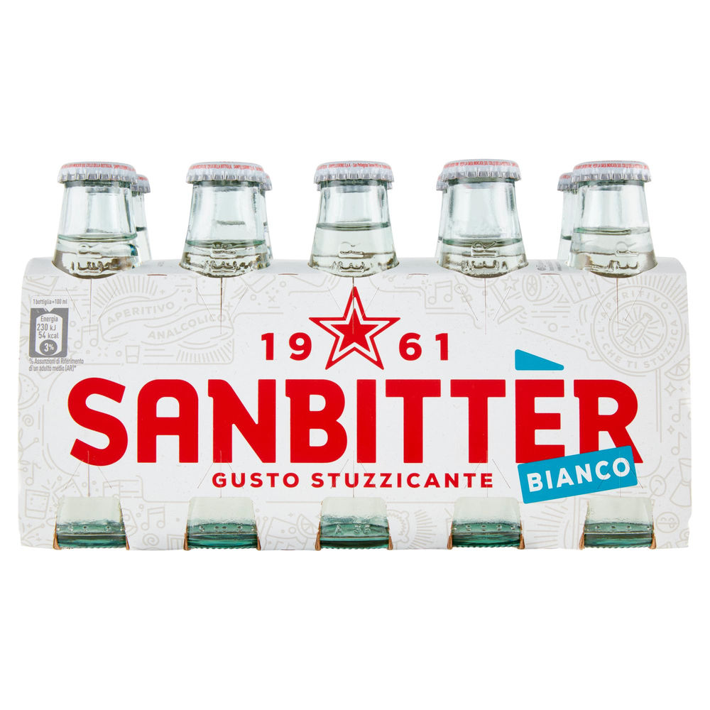 APERITIVO ANALCOLICO SANBITTER BIANCO DRY SAN PELLEGRINO CLUSTER VETRO ML 100X10 - 0