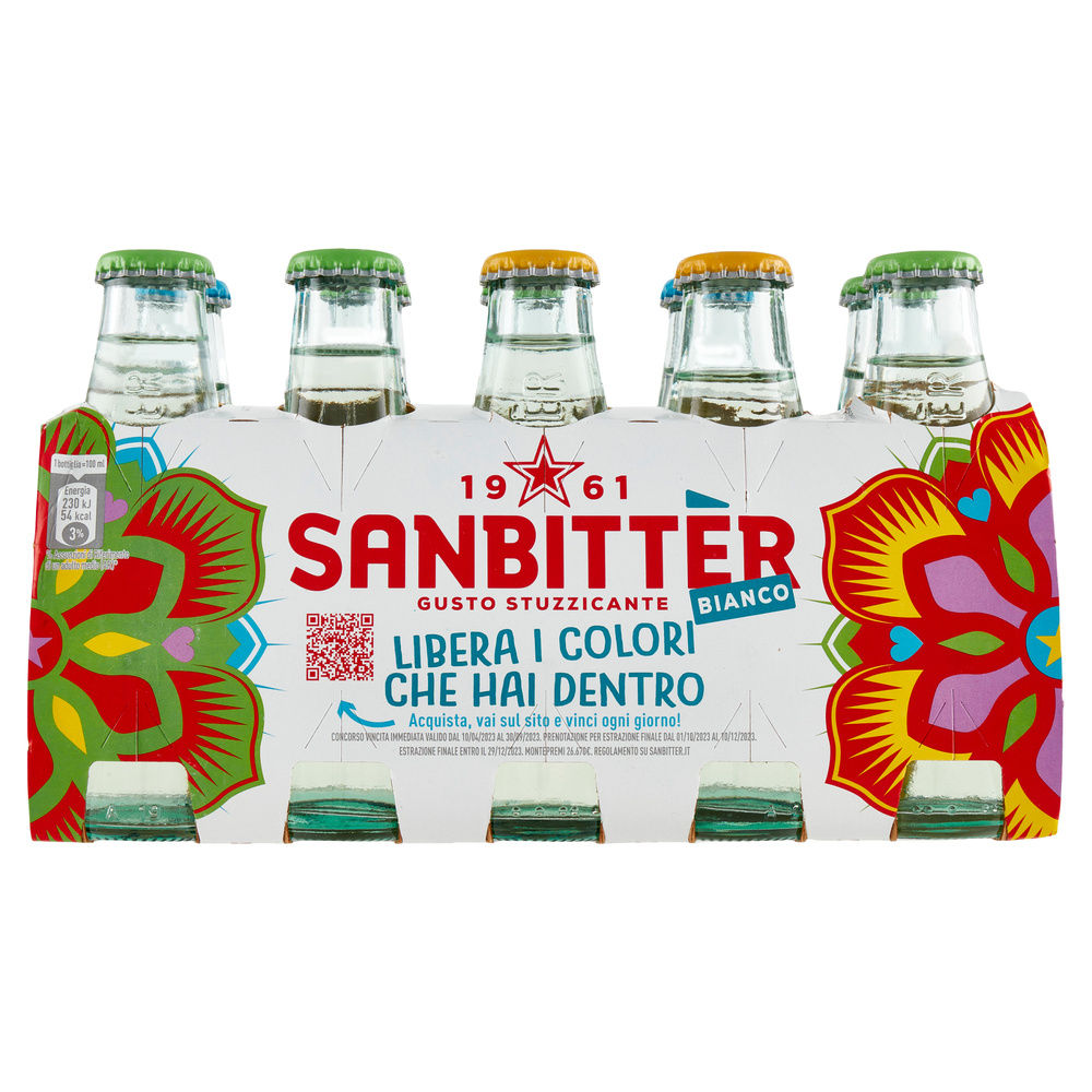 APERITIVO ANALCOLICO SANBITTER BIANCO DRY SAN PELLEGRINO CLUSTER VETRO ML 100X10 - 11