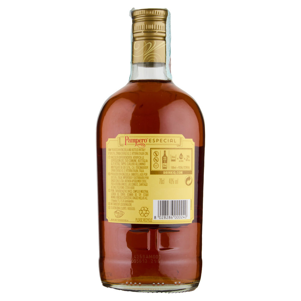 RHUM RON PAMPERO ESPECIAL 40 GRADI BOTTIGLIA ML 700 - 11