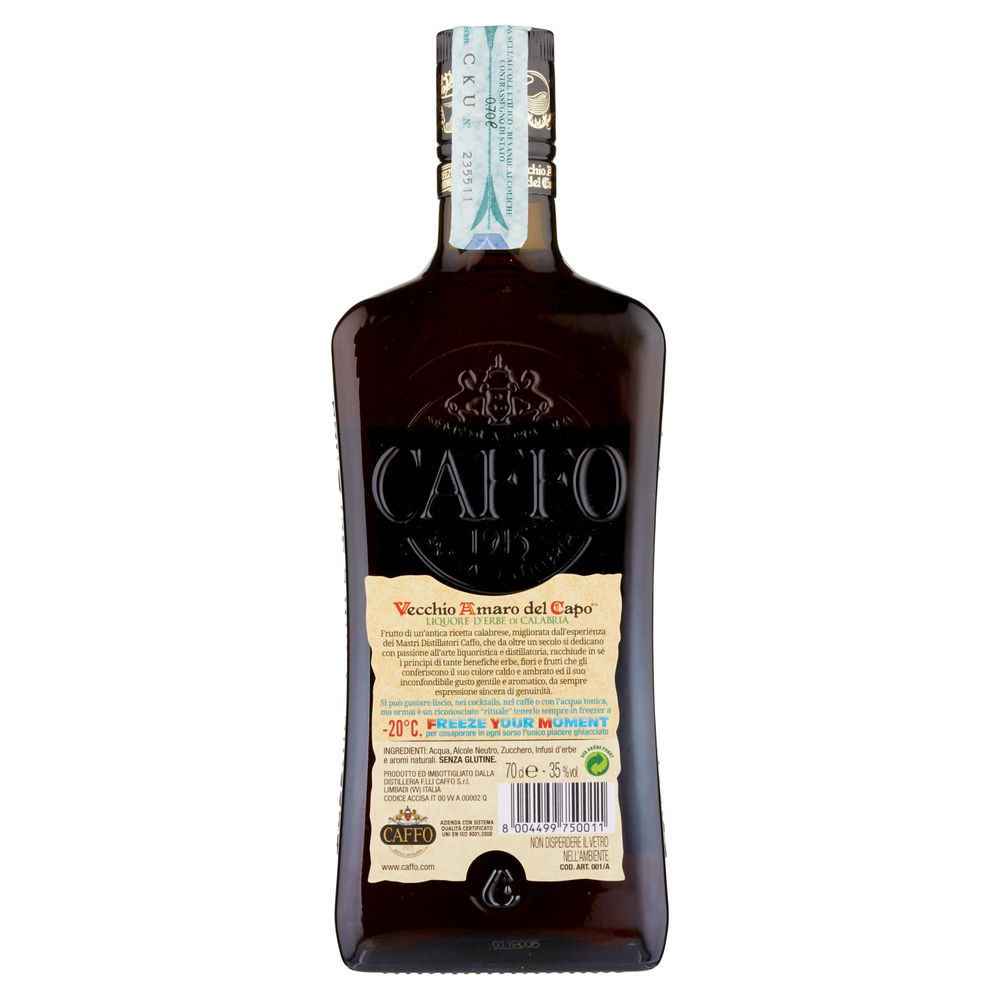 LIQUORE ALLE ERBE VECCHIO AMARO DEL CAPO 35 GRADI BOTTIGLIA ML 700 - 1