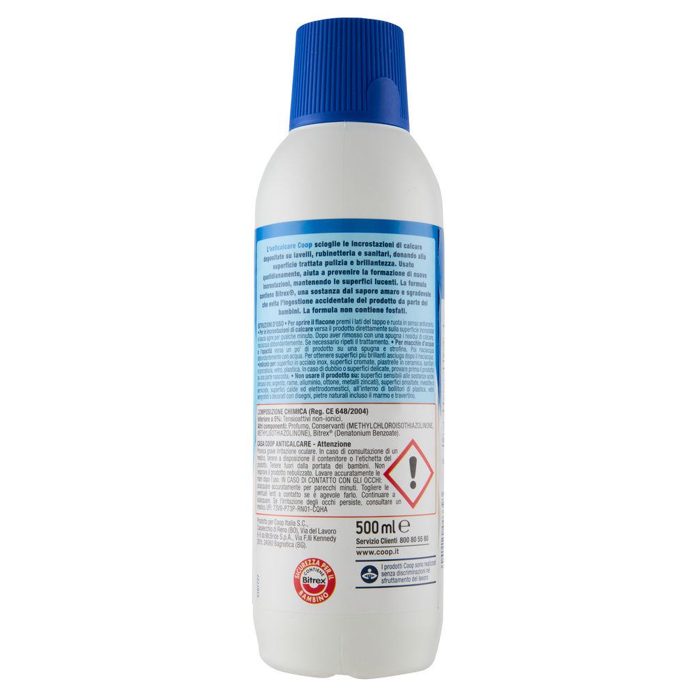 DETERGENTE LIQUIDO ANTICALCARE COOP CASA ML.500 - 12