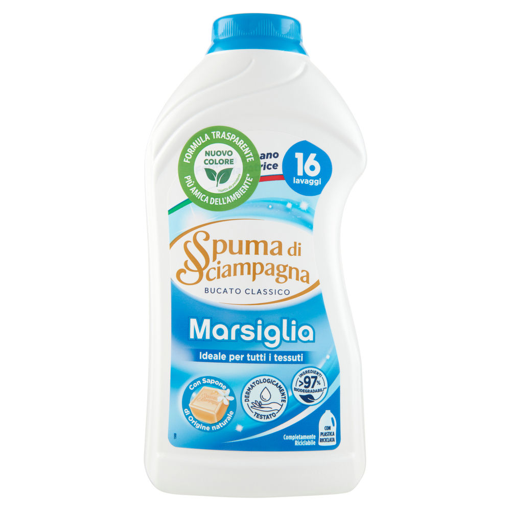 Detersivo liquido indumenti delicati spuma di sciampagna marsiglia 16lv l 0,800