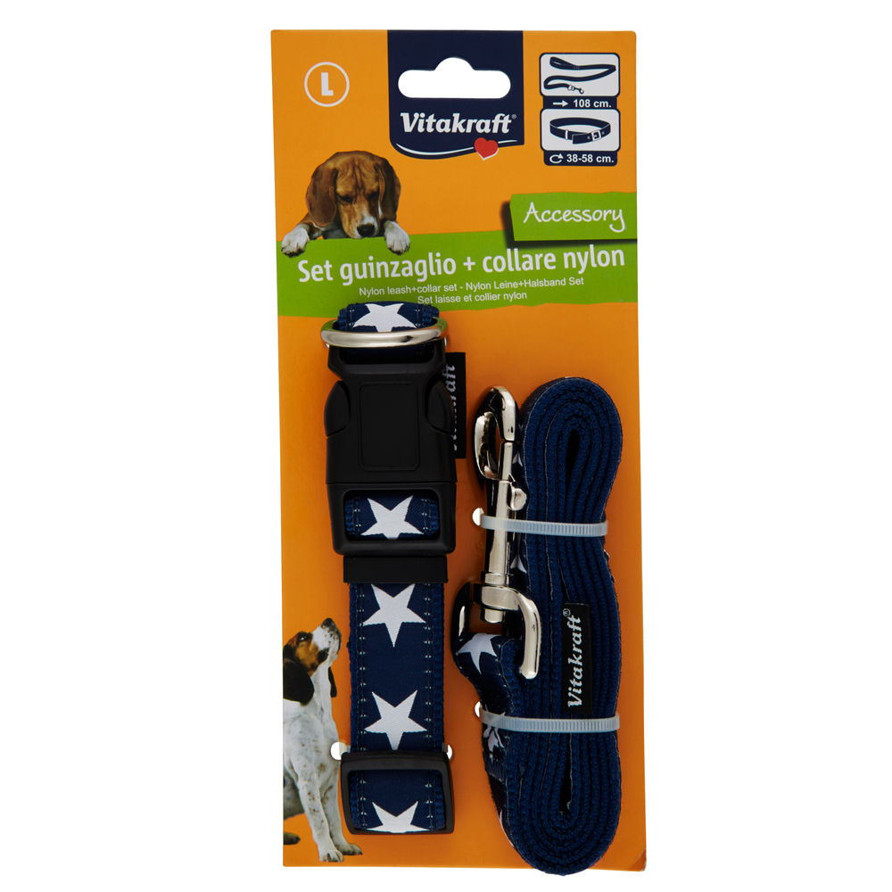 KIT CANI COLL.C/GUINZAGLIO NYLON VITAKRAFT BLS - 0