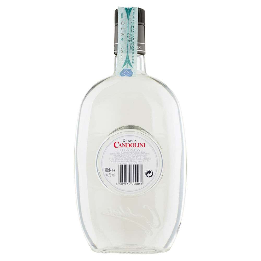 GRAPPA CANDOLINI BIANCA 40 GRADI BOTTIGLIA ML.700 - 1