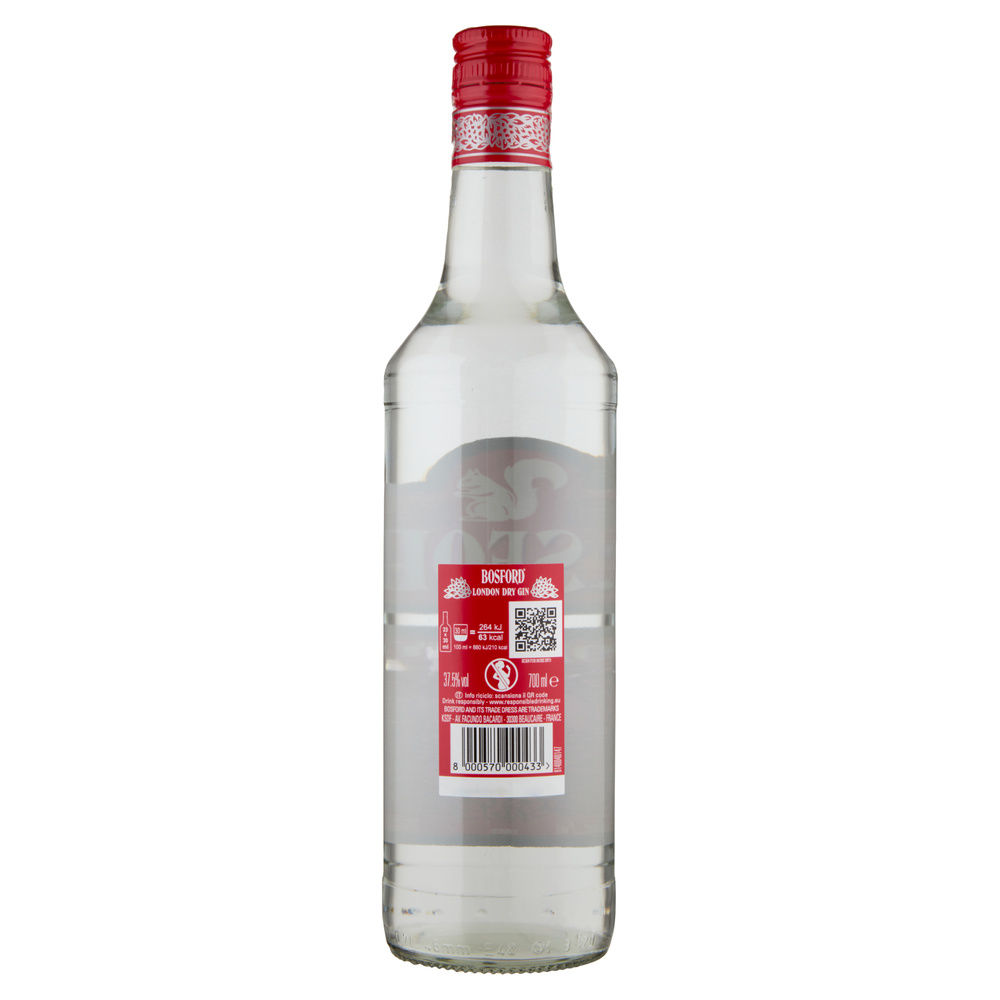 GIN BOSFORD LONDON EXTRA DRY 37,5 GRADI BOTTIGLI A  ML.700 - 1