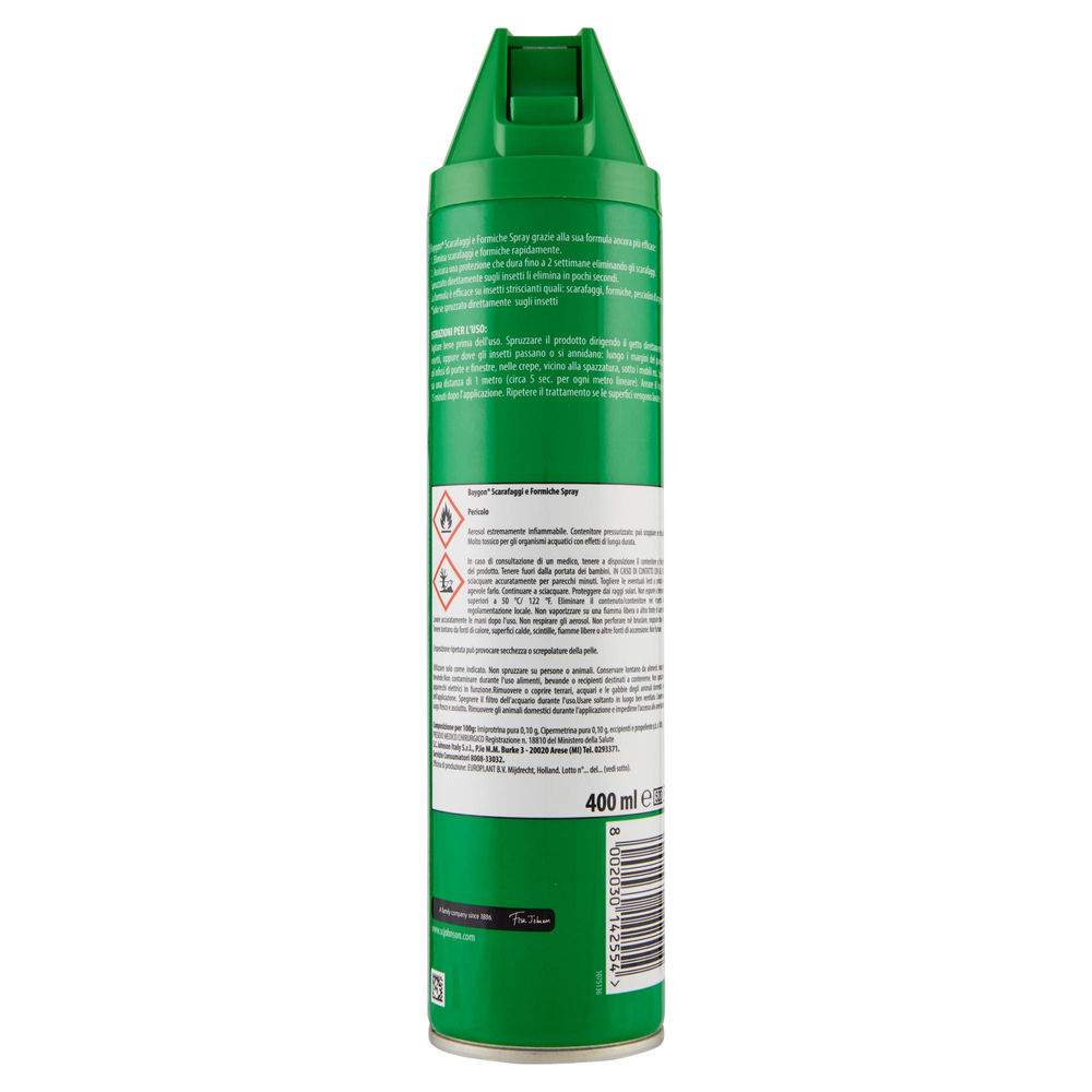 INSETTICIDA SPRAY BAYGON SCARAFAGGI FORMICHE ML 400 - 1