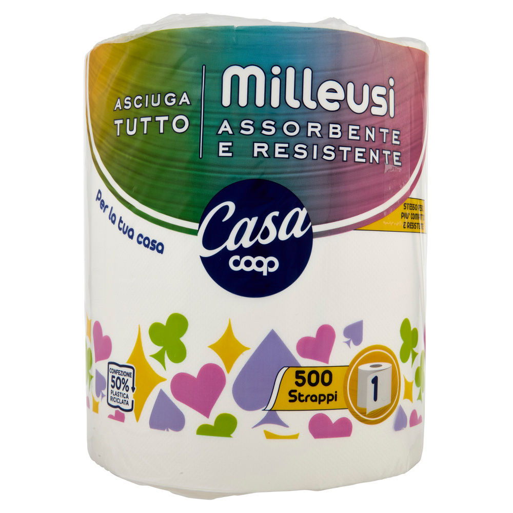 ASCIUGATUTTO MILLEUSI BOBINA COOP CASA 500 STRAPPI FSC PZ.1 - 10