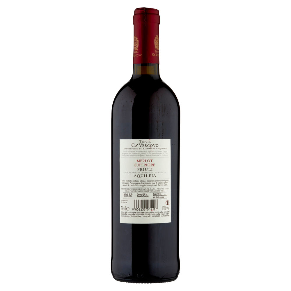 MERLOT DOC TENUTA CA' VESCOVO ML.750 - 1