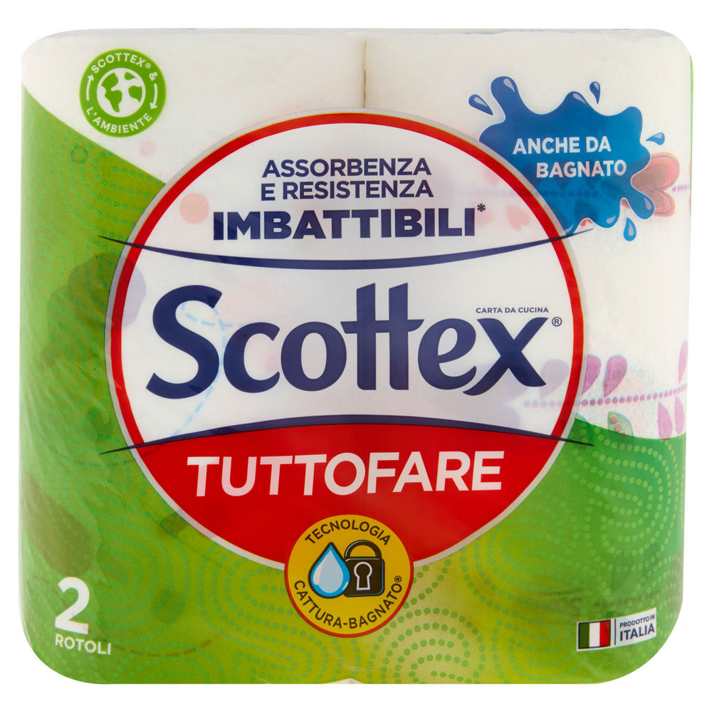 ASCIUGATUTTO SCOTTEX TUTTOFARE DOUBLE FACE DECORATO CELLO PZ.2 - 5