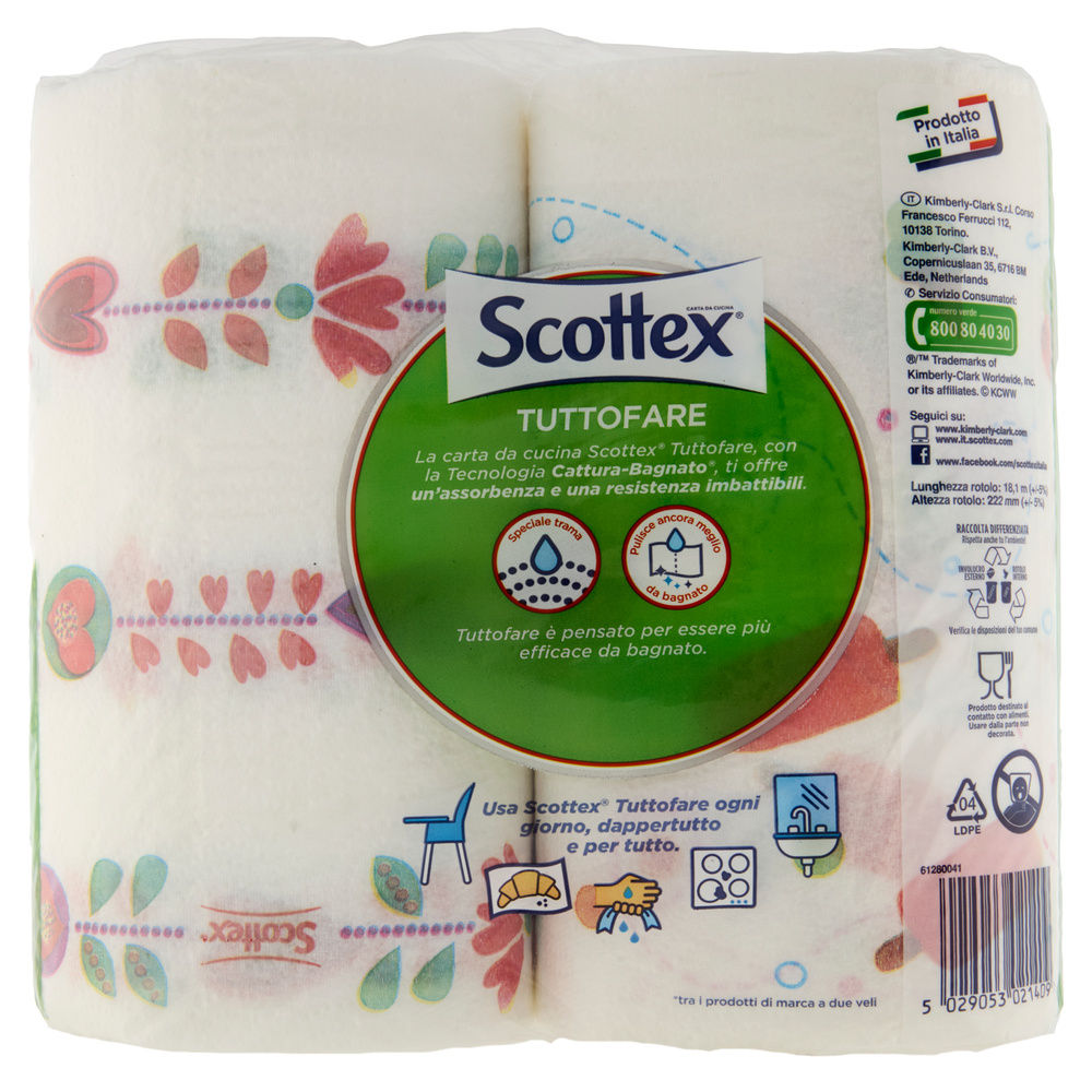 ASCIUGATUTTO SCOTTEX TUTTOFARE DOUBLE FACE DECORATO CELLO PZ.2 - 1