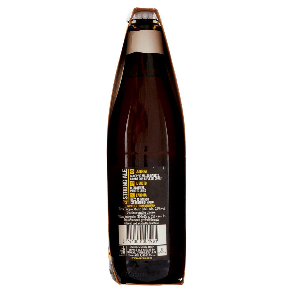 BIRRA CERES STRONG ALE 7,7 GRADI BOTTIGLIA CLUSTER ML 330 X 3 - 5