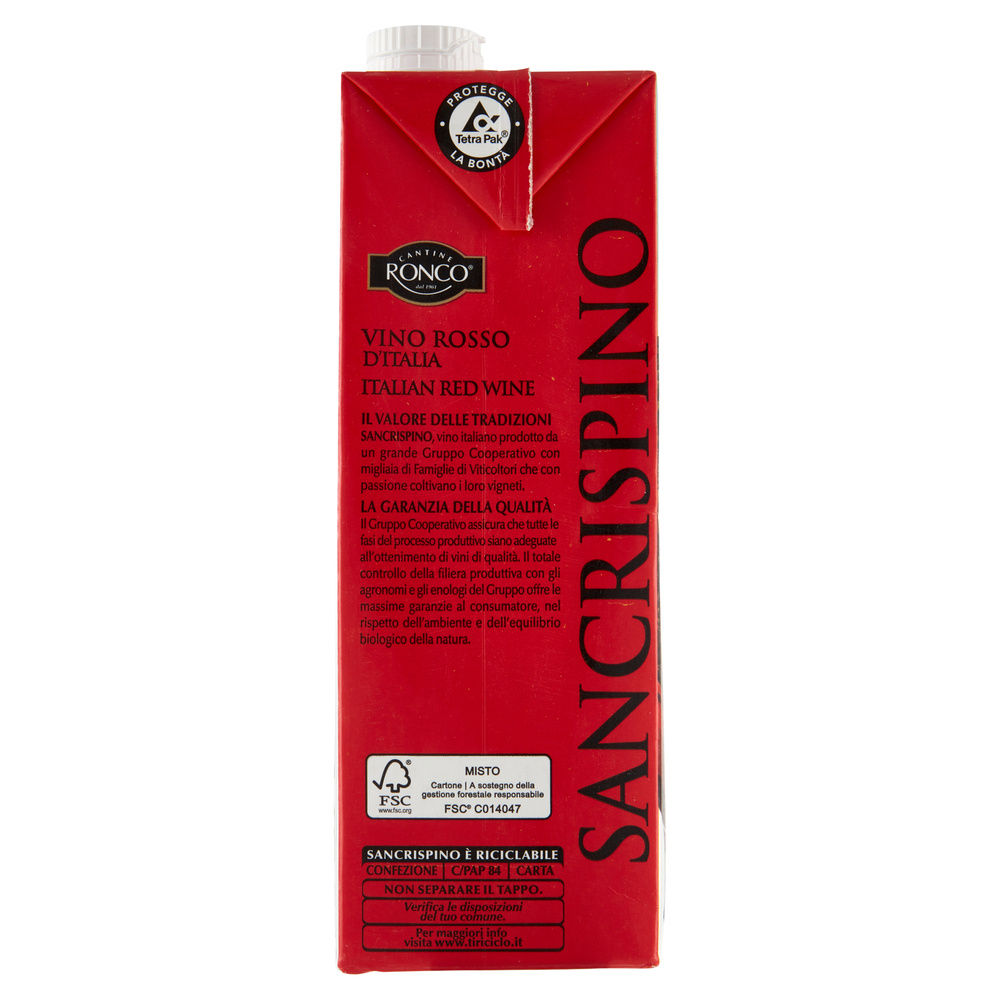 VINO DA TAVOLA ROSSO RONCO SANCRISPINO BRICK L 1 - 5