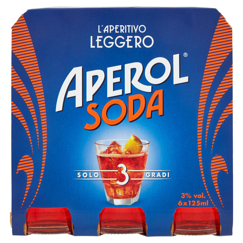 Aperitivo aperol soda 3 gradi cluster ml 125 x 6