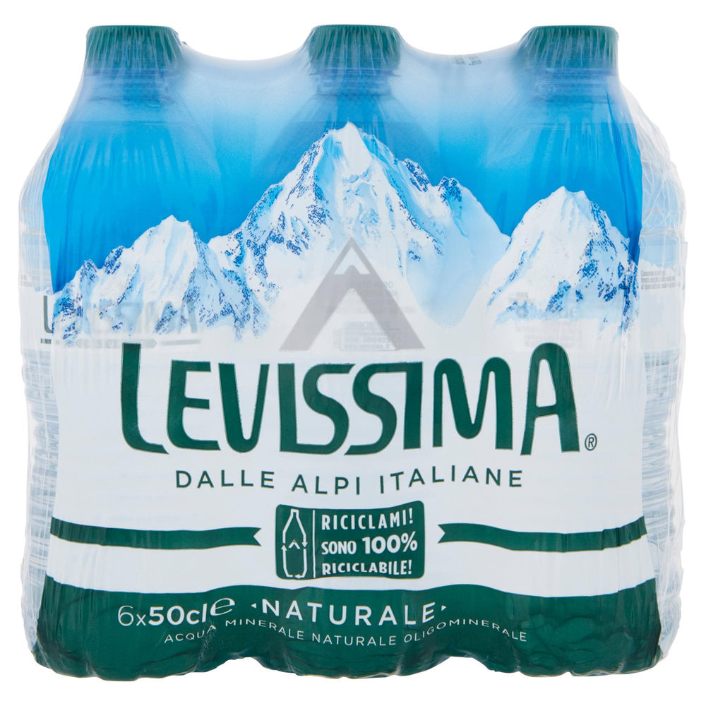 Acqua minerale levissima naturale cluster ml 500 x 6