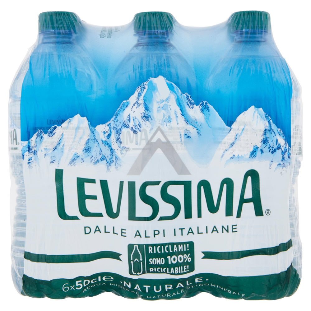 ACQUA MINERALE LEVISSIMA NATURALE CLUSTER ML 500 X 6 - 2