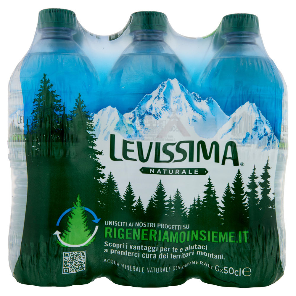 ACQUA MINERALE LEVISSIMA NATURALE CLUSTER ML 500 X 6 - 3