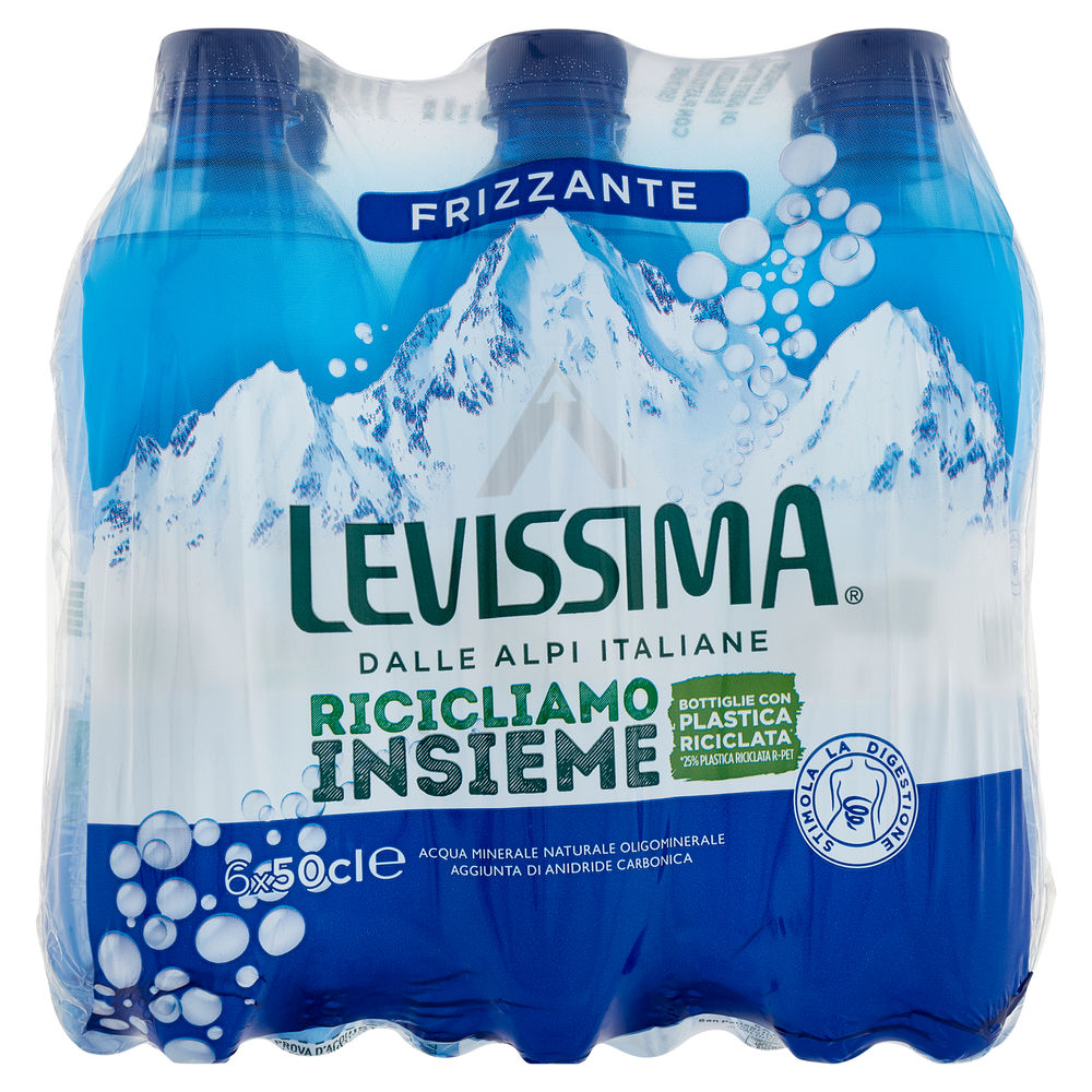 ACQUA LEVISSIMA FRIZZANTE CLUSTER ML 500 X 6 - 1