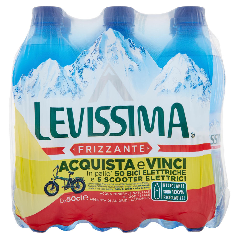 Acqua levissima frizzante cluster ml 500 x 6