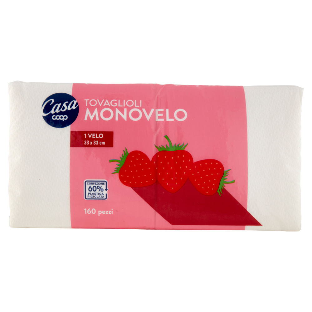 TOVAGLIOLI MONOVELO COOP 1 VELO BIANCO 33X33CM FSC INCARTO PZ 160 - 1