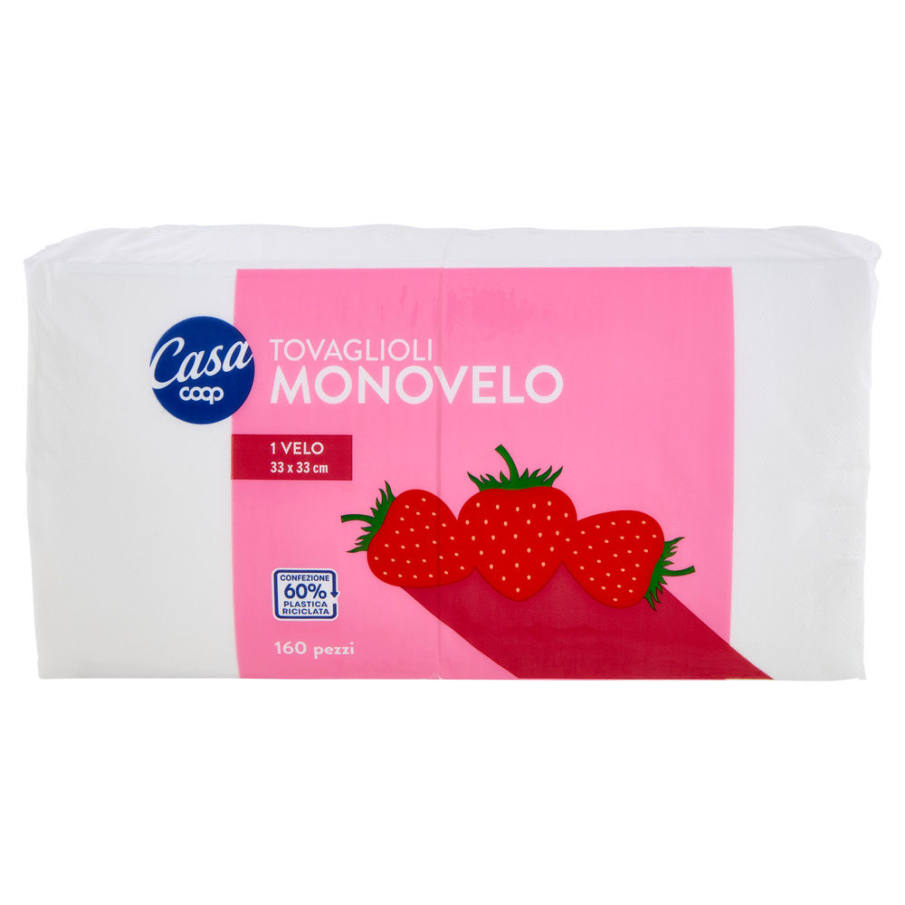 TOVAGLIOLI MONOVELO COOP 1 VELO BIANCO 33X33CM FSC INCARTO PZ 160 - 10