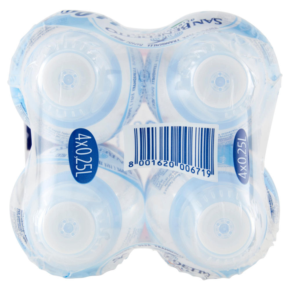 ACQUA MINERALE NATURALE SAN BENEDETTO BABY-BOTTLE CLUSTER PET ML 250 X 4 - 7