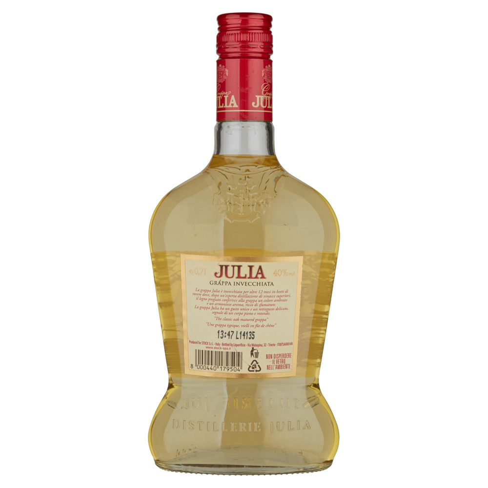 GRAPPA JULIA INVECCHIATA 40 GRADI BOTTIGLIA ML.700 - 1