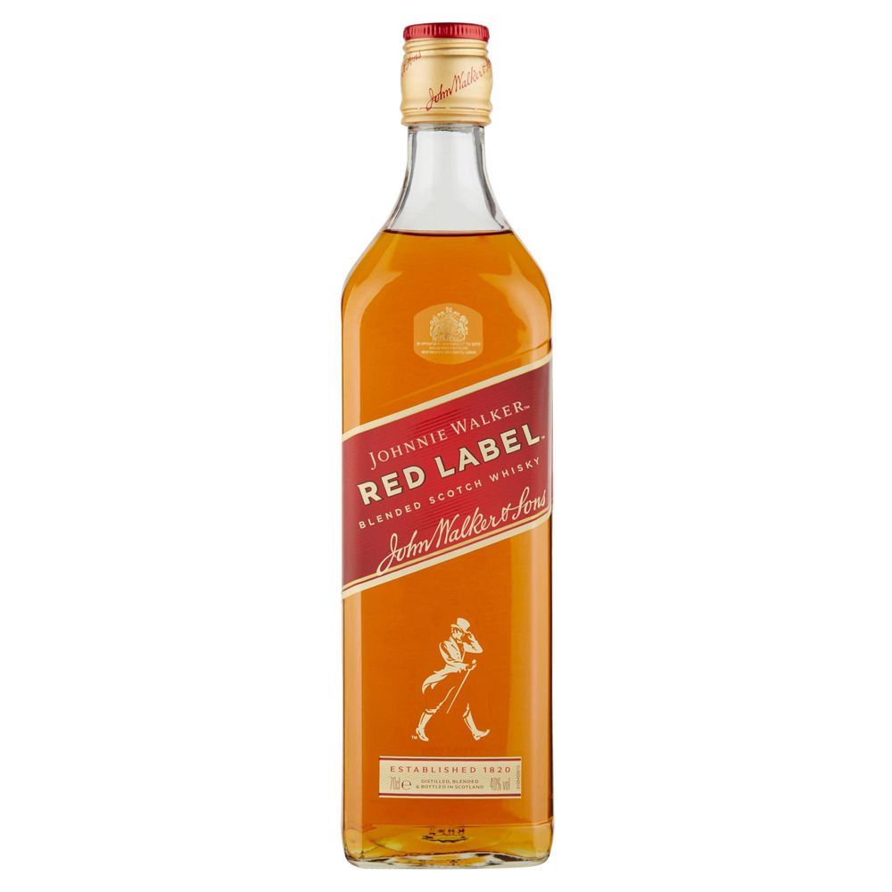 Whisky johnnie  walker red label 3 y.o. 40 gradi  bottiglia ml. 700